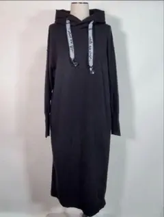 ランバンオンブルー レディース ロングワンピース レーヨン 黒 ゆったり M
