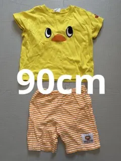 USED品 チキンラーメン ひよこちゃん ベビーパジャマ 90cm 上下セット