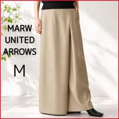 MARW ユナイテッドアローズ★フロントタックロングスカート ベージュ マキシ丈のサムネイル