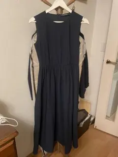 M-PREMIER ネイビー ワンピース 38