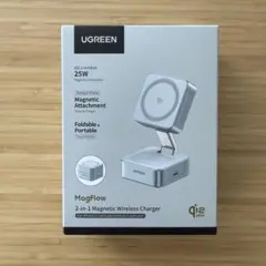 未使用品UGREEN MagFlow 2-in-1 ワイヤレス充電器 Qi2対応