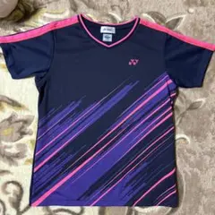 YONEX バドミントンシャツ L ネイビー/ピンク