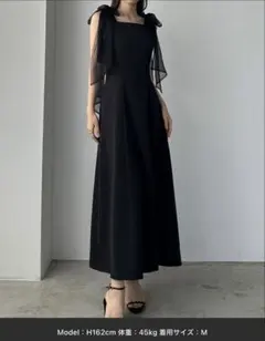 Louere ルエレ チュールリボンキャミワンピース（セミフレア）