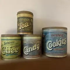 ビンテージ　レトロ缶セット 4点