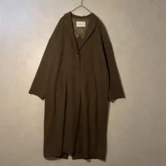 アダムエロペ オーバーサイズコート リネン混　　ブラウン