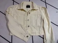 Bershka クリーム色 クロップドジャケット