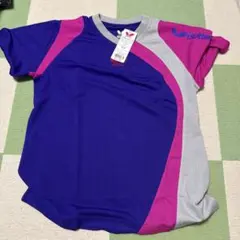 Butterfly 卓球ウェア Vネック 紫 ピンク　L 男女兼用