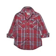 HYSTERIC GLAMOUR ネル ウエスタン シャツ チェック 赤 七分袖