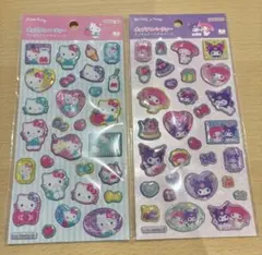 サンスター文具 ポップデコパーティー ラメきらクリスタルシール 2個セット