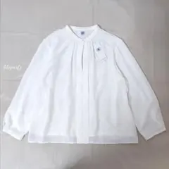 未使用 J.PRESS 大きいサイズ 洗える シャドーストライプ ブラウス 新品