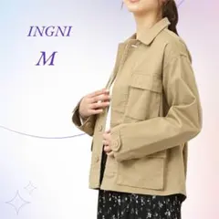 INGNIイング／ミリタリージャケット フラップポケット ゆったりデザイン