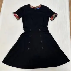 ブルーレーベルクレストブリッジ黒チェックワンピース36 - メルカリ