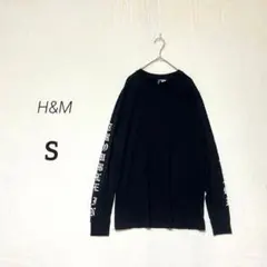 【H&M】綿100% 英字ロゴプリント 長袖 カットソー ロングスリーブ Y2K
