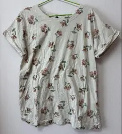 レディース 半袖Tシャツ 花柄 ベージュのサムネイル