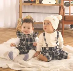 SLAPSLIPチェック柄 2セット ネイビー