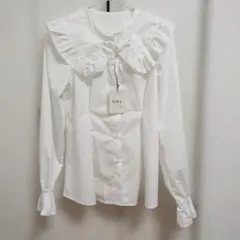 GRLビッグカラーフリルウエストタックチュニック