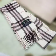 【EAST BOY】 ラムウール チェック柄マフラー