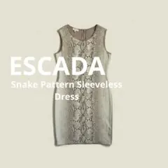 〈 ESCADA 〉Snake Pattern Sleeveless Dressのサムネイル