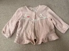 キムラタン　クーラクール　ニットのカーディガン　サイズ80 ピンク　うさぎ