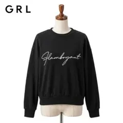 GRL グレイル Flamboyant ロゴ刺繍 スウェット トレーナー M