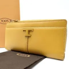使用僅か✨TOD'S トッズ Tタイムレス レザー ロングウォレット マスタードのサムネイル