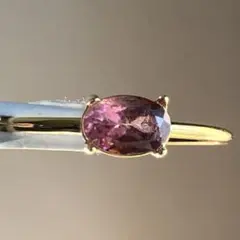 ピンクトルマリンのオーバルファセットリング260312