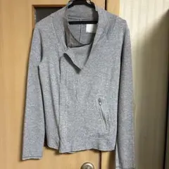 TRANOI. ダブルジップカーディガングレー 長袖