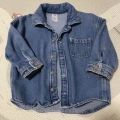 H&M デニムブルー シャツジャケット 12M