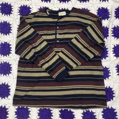 Eddie Bauer ストライプ 長袖Tシャツ XXL/XG