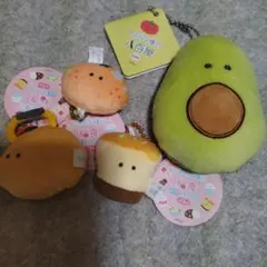 つぶらな瞳の給食と八百屋ぷちマスコット4個セット