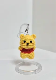 可愛いクマのあみぐるみ キーホルダー ハンドメイドのサムネイル