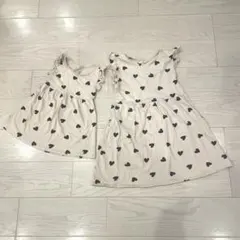 あーる様　H&M ワンピース　ハート　女の子　お揃い　140 90