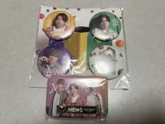 NEWS ジョイポリス TOYBOX 缶バッジセットとBIG缶バッジ