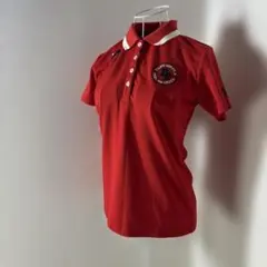 FILA GOLF 赤 ポロシャツ 刺繍ロゴ M