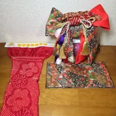 七五三 結び帯 作り帯 中寸 女の子 簡単帯 3歳 5歳向け 7歳　新品　帯揚げ