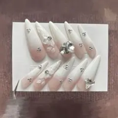 ネイルチップ　ギャル　地雷　Y2K　量産型　サブカル　平成　フレンチガーリー