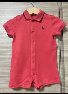 Ralph Lauren 赤 ポロシャツスタイル ロンパース 70cm