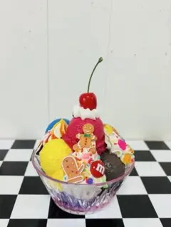 カラフルサンデー② 8色アイス　【訳あり】 フェイクフード　食品サンプル