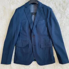 HUGO BOSS ネイビー ストレッチ　テーラードジャケットのサムネイル