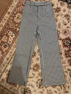 NICE CLAUPギンガムチェック柄スラックス