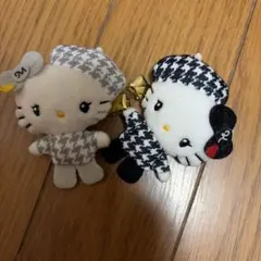 サンリオ ハローキティ モノクロガーリーふたごコーデ ヘアクリップ