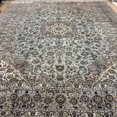 手織りペルシャ絨毯　カシャーン産　385×305cm 大判サイズ　ラグカーペットのサムネイル