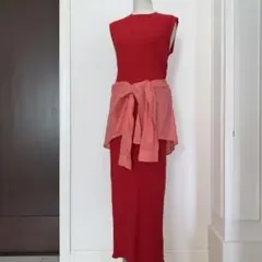 FRAY I.D おしゃれなノースリーブロングワンピース　レッド