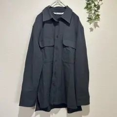 【ザラ】レディース　シャツジャケット ダークグレー Sサイズ　オーバーサイズのサムネイル