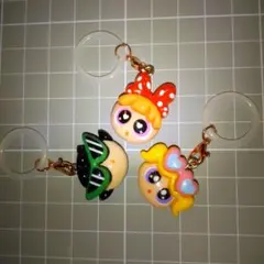 パワーパフガールズ めじるしチャーム　キーホルダー 3体セット