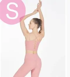 ブラトップ ヨガウェア スポーツブラ ピンク S トップス