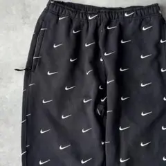 14477 NIKE 総柄 刺繍ロゴ スウォッシュ スウェットパンツ