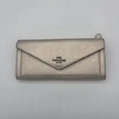 未使用品 COACH ゴールドレザー 長財布