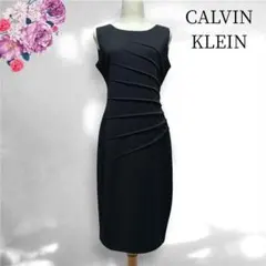 カルバンクライン　スターバースト　シースドレス　曲線美　ストレッチ　ワンピース