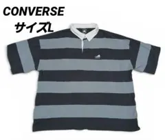 CONVERSE ラガーシャツ オーバーサイズ　ボーダー Lサイズのサムネイル